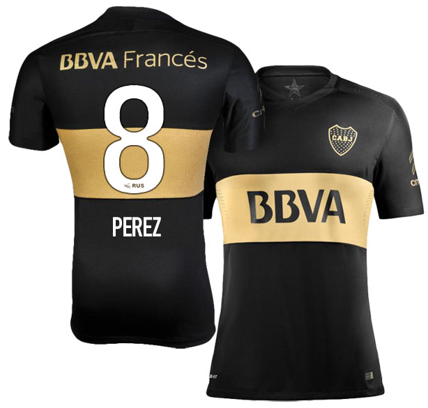 New Perez #8 Boca Juniors 3rd Away 2016/17 Football Shirt Men Soccer Jersey - $39.99