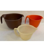 Vintage Rubbermaid 2661 + 2663 Orange Brown Handled Measuring Batter Bow... - €29,85 EUR