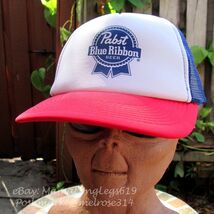Vintage 1980s Pabst Blue Ribbon Beer PBR Mesh Snapback Hat Cap Otto NOS ... - $54.45