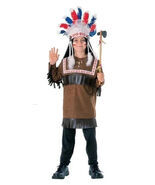 RUBIE&#39;S CHEROKEE WARRIOR NATIVE AMERICAN COSTUME BOYS SIZE SMALL 881051 - $38.85 CAD