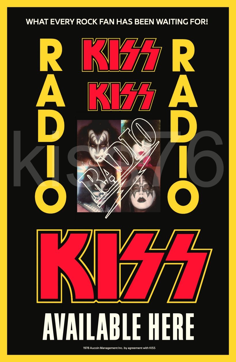 KISS Band &quot;KISS RADIO&quot; 20 x 30 Custom Dealer Poster - Crystal Clear Poster - $40.00