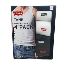 Levi’s Premium Cotton Tank Top Mens Size Large (4 Pack) Multi Color NEW - £19.44 GBP