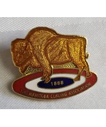 MANITOBA CURLING ASSOCIATION LAPEL PIN MEMBER SPORTS WEAR CANADA CANADIAN - $26.04 CAD