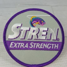 Stren Extra Strength 3.5&quot; Embroidered Patch Purple &amp; White Fishing - $12.60