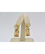 Vintage 18K Yellow Gold Cartier Signature Double C Oval Hoop Earrings No... - $5,352.35