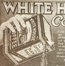 1921 White House Coffee Advertisement Food Ephemera 3.25 x 4.75&quot; - £9.41 GBP