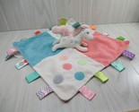 Taggies white horse pony pink mane polka dots baby security blanket love... - $6.23