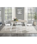 Alwynn 5-Piece Dining Set - White/Natural (Roundhill) - $652.99