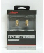 Rocketfish - Twist-On RG6 F-Connectors (2-Pack) - Gold - £7.36 GBP