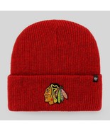 Chicago Blackhawks Mens &#39;47 Brand Knit Winter Beanie Cap - OSFM - NWT - $19.82 CAD