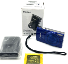 Canon Powershot Elph 190 Digital Camera BLUE 20MP 10x Zoom HD WiFi NFC IOB - $354.05