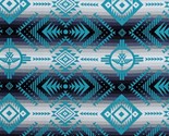 Cotton Southwestern Stripes Aztec Tucson Teal Fabric Print by the Yard (... - £10.18 GBP