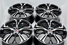New DDR R25 17x7 4x100/114.3 40mm Black Polished Face 17" Wheels Rims (S... - $739.00