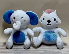 Lot 2 Hamster &amp; Elephant Plush 7”Weighted Bottom Colorful RMS International - $6.85