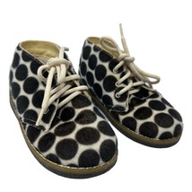 Primigi booties EU 24 / US 8 toddler furry polka dot lace up unisex shoes kids - £26.11 GBP