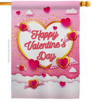 Flying Heart Valentines House Flag Valentine 28 X40 Double-Sided Banner - £29.08 GBP