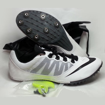 NIKE RIVAL S Men Size 12 Track &amp; Field Running Shoes Sprint White Black NIB  - £31.16 GBP