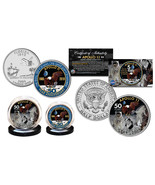 APOLLO 11 50th Anniversary Man on Moon 2-Coin Set FL. Quarter &amp; JFK Half... - £11.04 GBP
