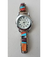 Navajo Native American w/ Lab Opal Inlay Watch! - £106.54 GBP