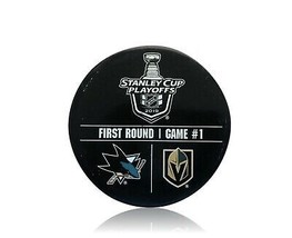 Vegas Golden Knights Game Used Warm Up Puck vs SJ Sharks Game 1 Playoffs... - £262.19 GBP