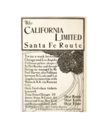 California Limited Railroad Santa Fe 1897 Advertisement Victorian Train ... - $368.75 MXN