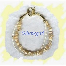 2 strand fresh water mother of pearl chip bracelet thumb200
