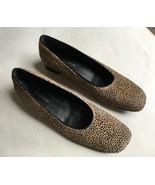 NIB: Ann Taylor &quot;Leanne&quot; Tan Print Hair Calf Ballet Style Size 10M - $2,870.38 MXN