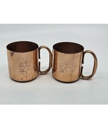 Vtg Mule Copper Mug Etched Logo Bucking Mule (Lot of 2) 14oz Lot 3 - €55,09 EUR
