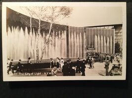 The City Of Light , New York Worlds Fair Postcard - Real Photo RPPC - $9.22