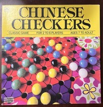 Vintage 1989 Chinese Checkers Game by Golden - Complete w/ 60 Glass Marbles - £10.40 GBP