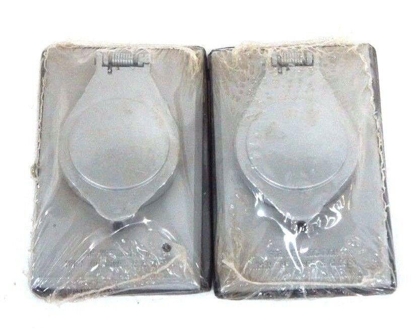 LOT OF 2 NEW THOMAS & BETTS WR104-CV SINGLE OUTLET OUTDOOR COVERS - $22.95