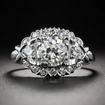 1.20Ct Round Cut Moissanite 925 Sterling Silver Vintage Wedding Ring For Women - £112.20 GBP