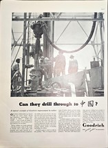 Goodrich Tires Rubber Can they drill through it 1937 Vintage Print Ad - £7.32 GBP