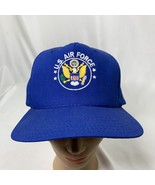Vintage U.S. Air Force Hat Embroidered Blue Cap Snap Back Made In U.S.A. - $23.36