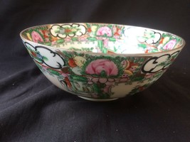 Antique Chinese Rose Medallion bowl Porcelain Famille Rose Hand Painted - £103.11 GBP