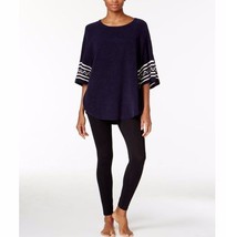 Lucky Brand chenille sofy Navy poncho sweater S/M - $28.71