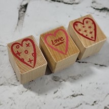 Hearts lot of 3 Rubber Stamps - £7.74 GBP