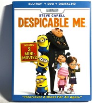 Despicable Me (3-Disc Blu-ray/DVD, 2010, Widescreen) Like New w/ Slip ! - £5.36 GBP