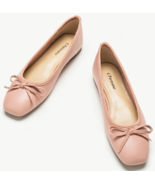 C. Paravano women&#39;s Elena Pink Bowknot Square Toe Ballet Flats EU39 US s... - $445.81 MXN