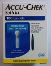 Roche Accu-chek Soft Clix Lancets - 100 Count New &amp; Sealed Expires 3-31-... - $10.18