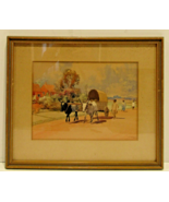 Original Émile Ralambo Madagascar 1939 Framed Painting Gouache on Paper - $1,484.01