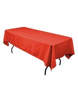 Gee Di Moda Tablecloth Rectangular 60 x 102 inch Polyester - Red - $3.95