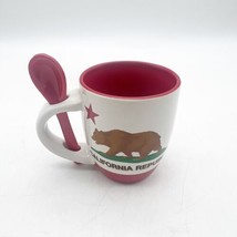 California Republic 3 oz Coffee/Tea Cup with spoon holder Bear Star  - £15.72 GBP