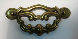 Vintage Art Deco Brass Drawer or Cabinet Door Pull Handle R372-0 - $7.85