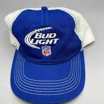Bud Light Trucker Hat Men Blue White NFL Official Beer Sponsor Strap Bac... - $8.44