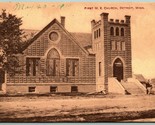 Primo Metodista Episcopale Chiesa Detroit Minnesota Mn 1910 Seppia DB Ca... - £8.02 GBP