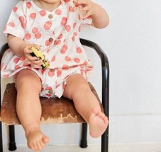 Frangin Frangine Girl&#39;s Peach Printed Romper Size 6M - $47.22 CAD