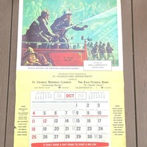 Vtg 1970 Firefighter Calendar NFPA St Charles MO 29x43 Always Ready Grif... - £22.87 GBP