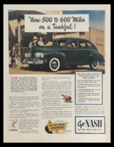 1941 Nash Ambassador 600 Series Sedan Vintage Print Ad - £11.17 GBP