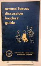Armed Forces Discussion Leaders Guide, Vintage 1950 US Army DOD Booklet - £39.62 GBP